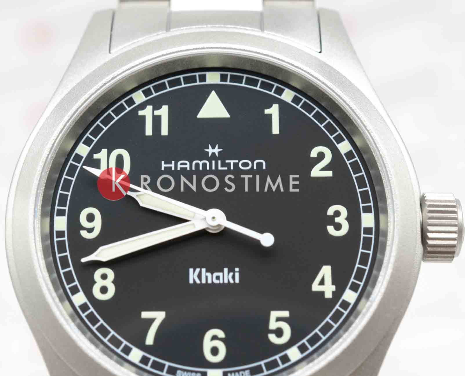 Hamilton Hamilton Khaki Field Quartz 38mm H69401130, khaki field швейцария мужские часы на браслете нержавеющая сталь боковой вид