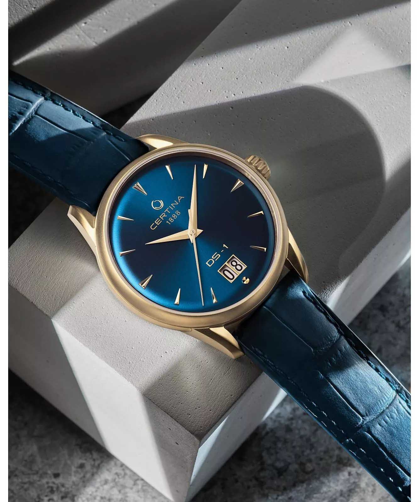Certina Certina DS-1 Big Date Powermatic 80 C029.426.36.041.00 мужские часы синий циферблат на запястье