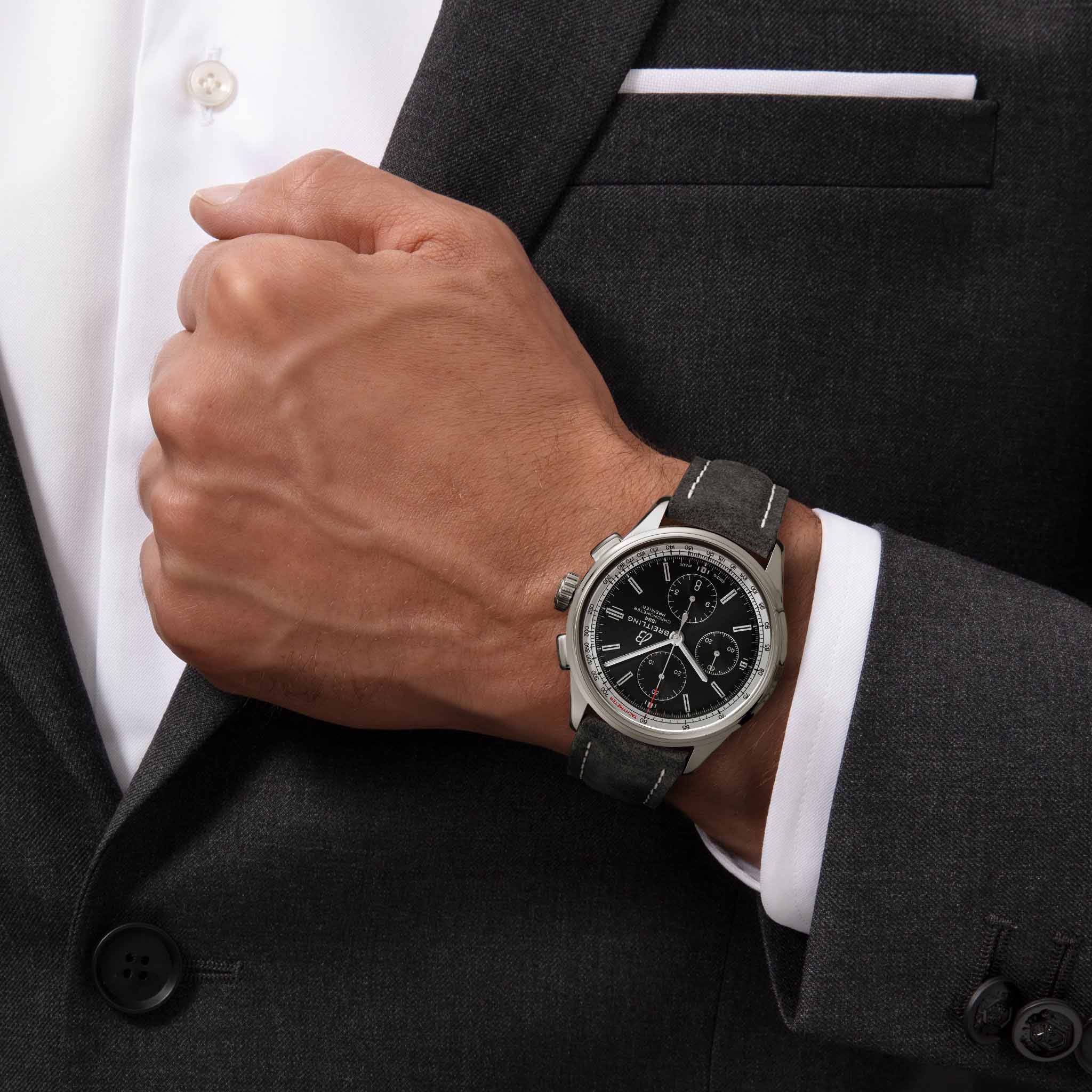 Breitling Breitling Premier Chronograph 42 A13315351B1X2 мужские часы черный циферблат на запястье