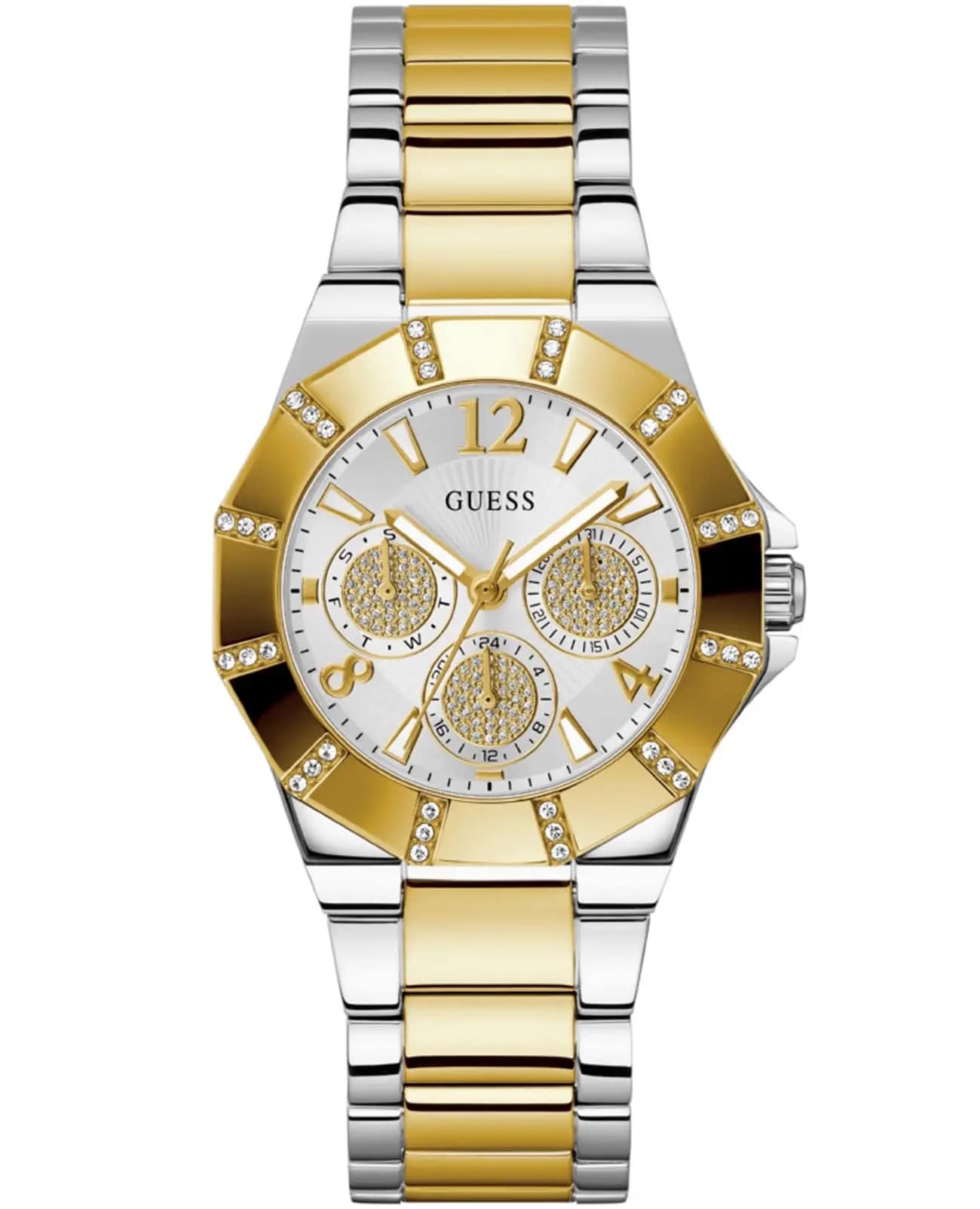 Guess Guess GW0616L2  GW0616L2 кварцевые женские часы серебристый циферблат, браслет нержавеющая сталь с ip-покрытием — вид спереди