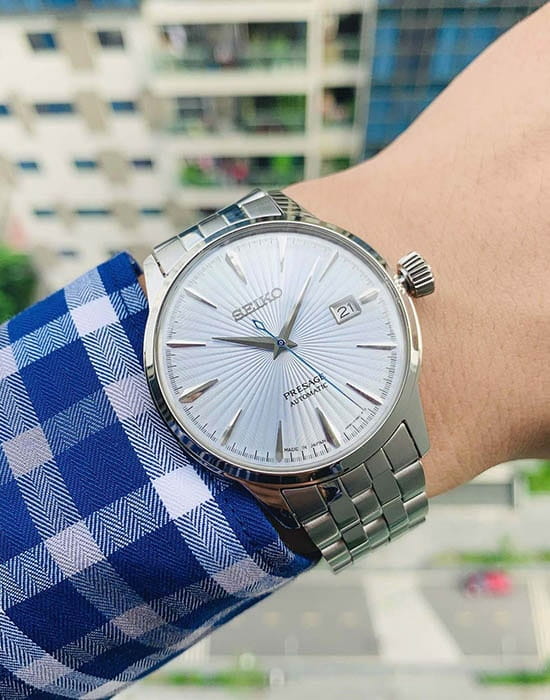 Seiko Seiko Presage SRPE19J1 , наручные мужские часы фото под углом