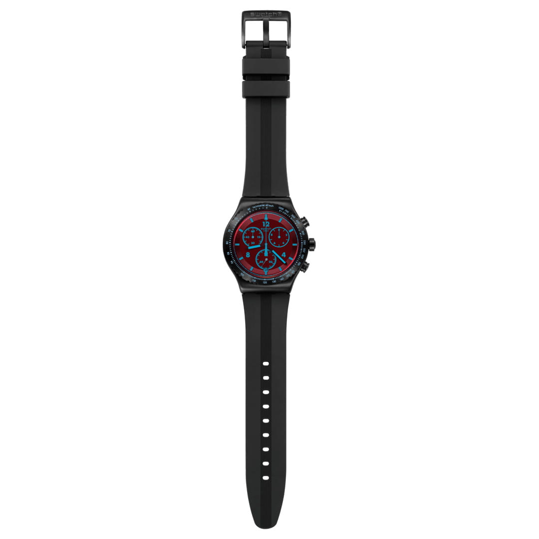 Swatch Swatch I New Chrono YVB417, gent швейцария мужские часы на браслете резина боковой вид