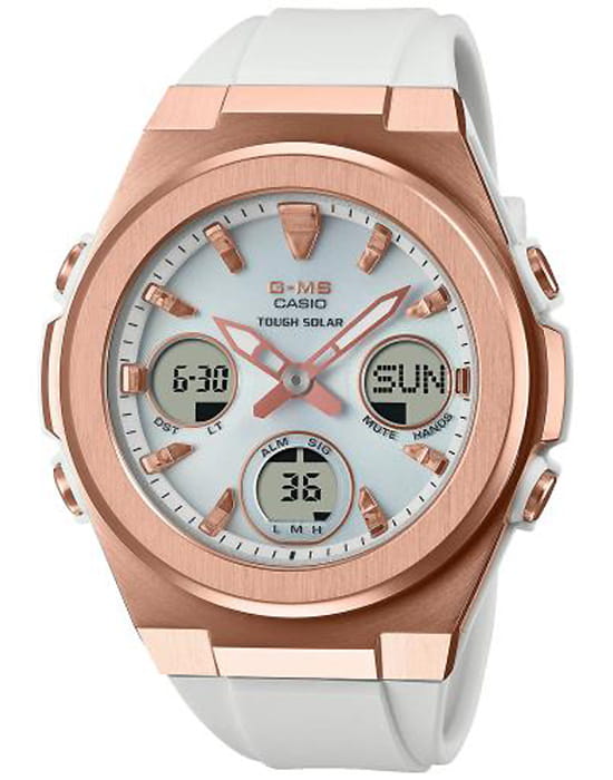 Casio Casio Baby-G MSG-S600G-7A  MSG-S600G-7AER кварцевые женские часы серебристый циферблат, браслет полимер — вид спереди