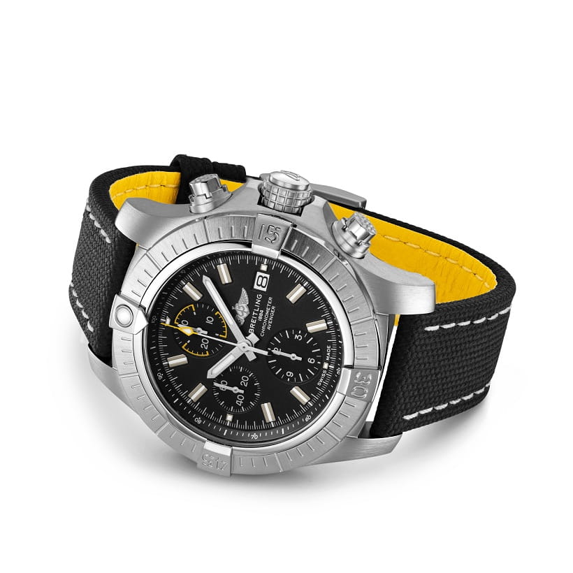 Breitling Breitling Avenger Chronograph 45 A13317101B1X2, avenger швейцария мужские часы на браслете кожаный боковой вид