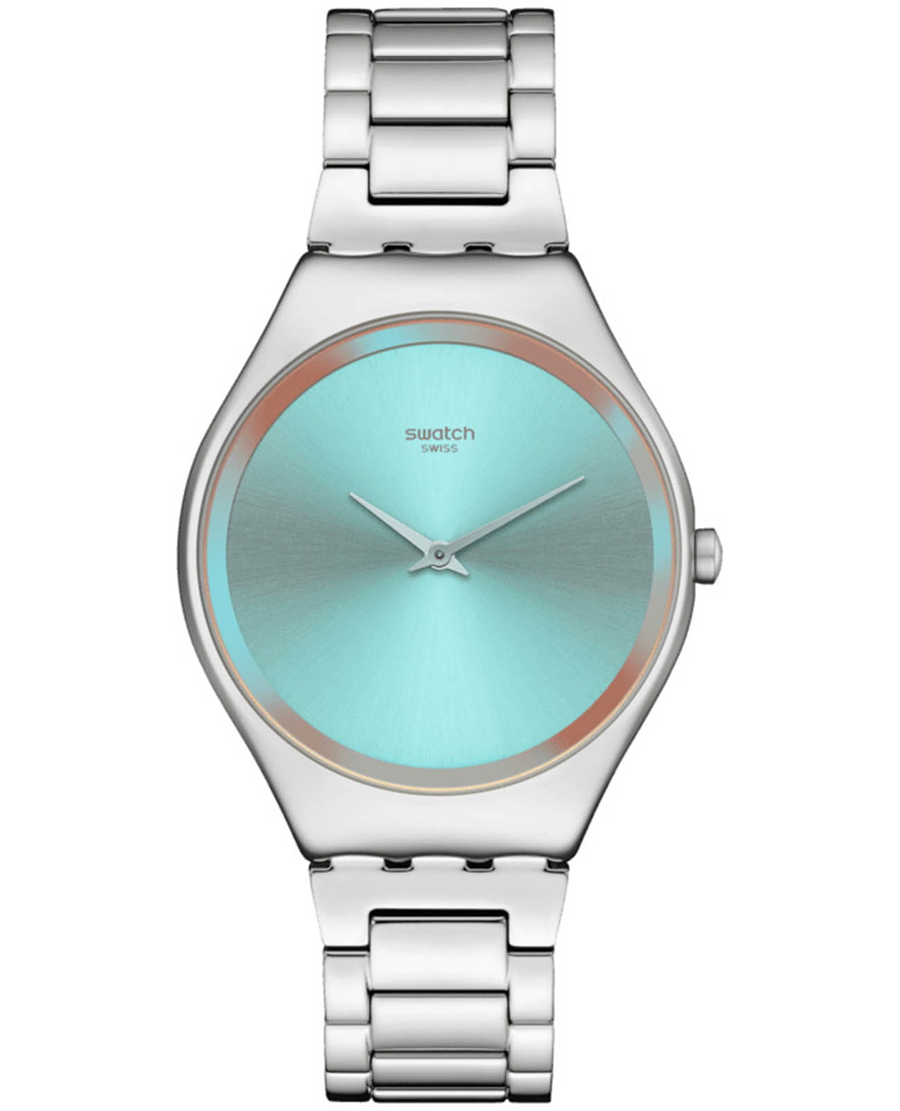 Swatch Swatch Skin Irony SYXS155G  SYXS155G кварцевые женские часы серебристый циферблат, браслет нержавеющая сталь — вид спереди