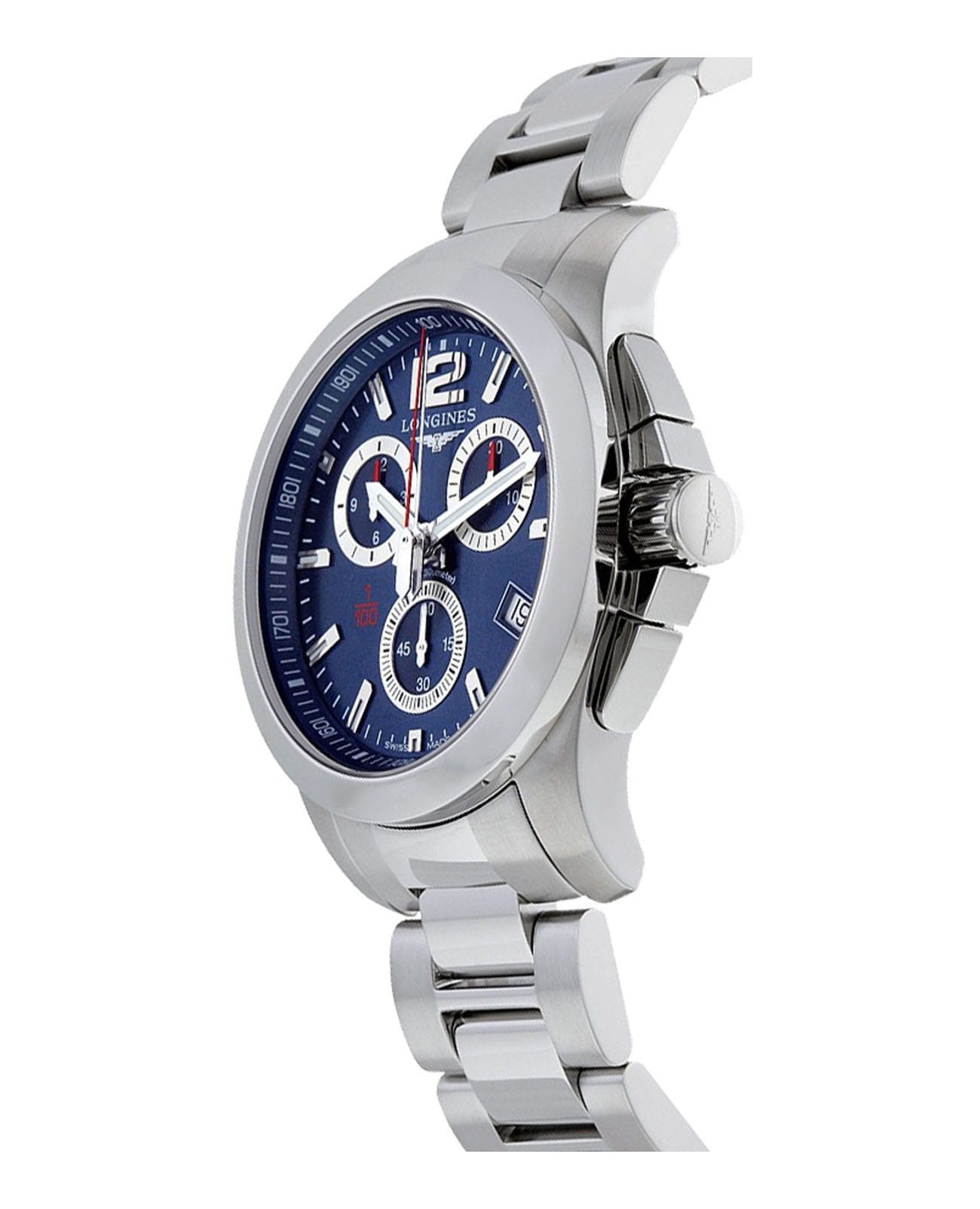 Longines Longines Conquest L3.700.4.96.6, conquest швейцария мужские часы на браслете нержавеющая сталь боковой вид