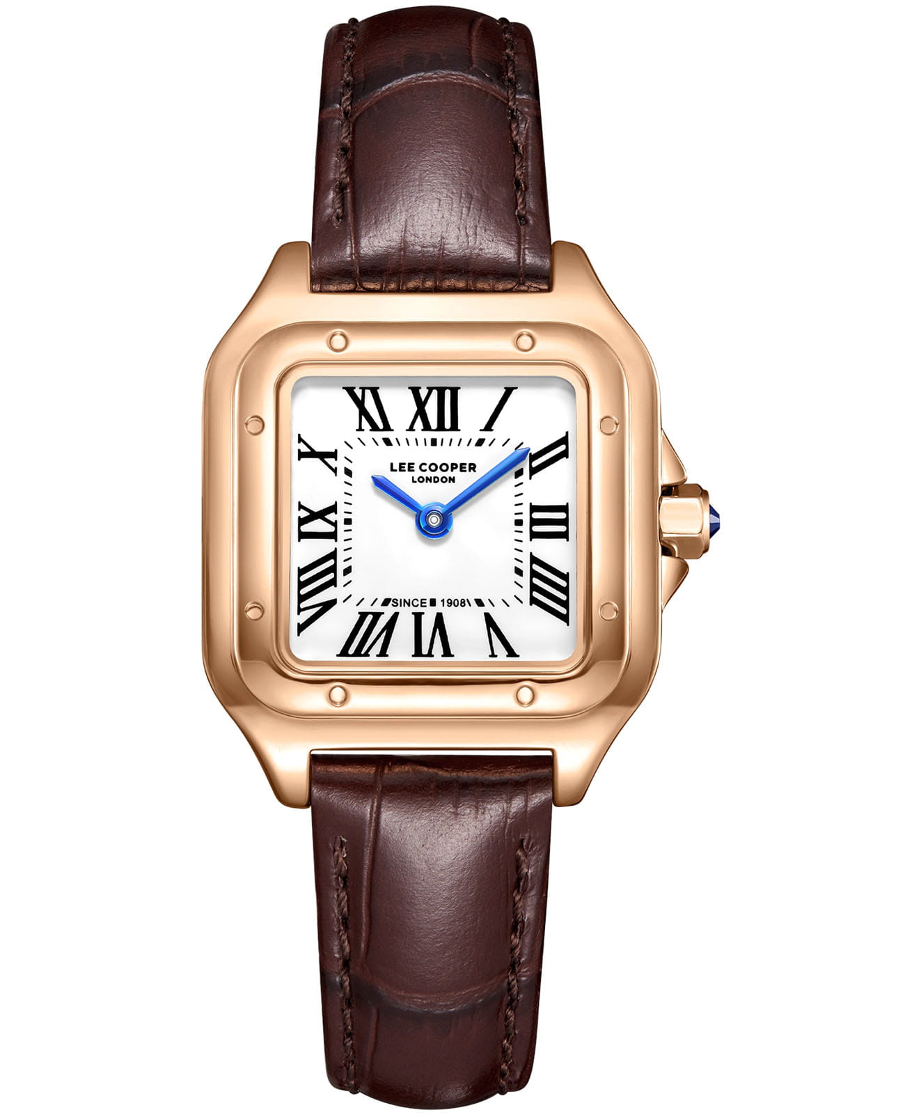 Lee Cooper Lee Cooper LC08191.431  LC08191.431 кварцевые женские часы белый циферблат, браслет кожаный — вид спереди