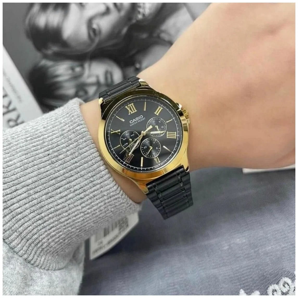 Casio Casio Collection MTP-V300GB-1A , наручные мужские часы фото под углом