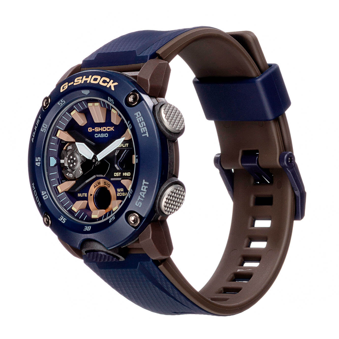 Casio Casio G-Shock GA-2000-2A, g-shock япония мужские часы на браслете пластик боковой вид