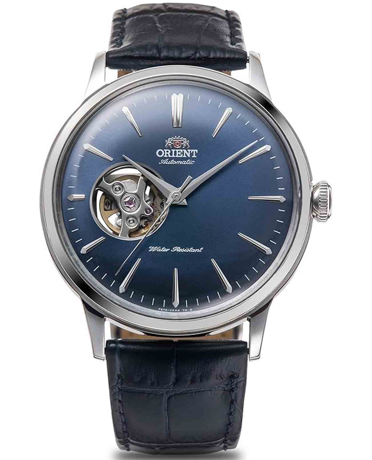 Orient Orient Classic Automatic RA-AG0008L (RN-AG0008L)  RA-AG0008L механические мужские часы синий циферблат, браслет кожаный — вид спереди