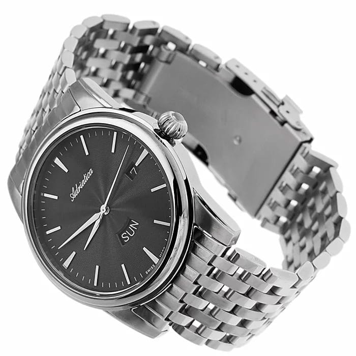 Adriatica Adriatica Bracelet A8194.5114Q кварцевые мужские часы часы крупный план черный циферблата