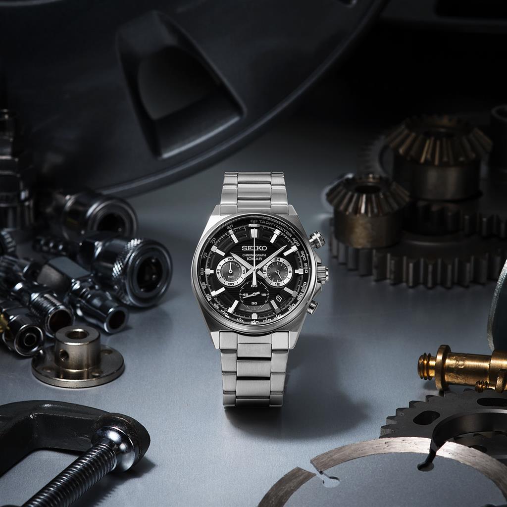 Seiko SSB397P1 мужские часы застежка крупным планом