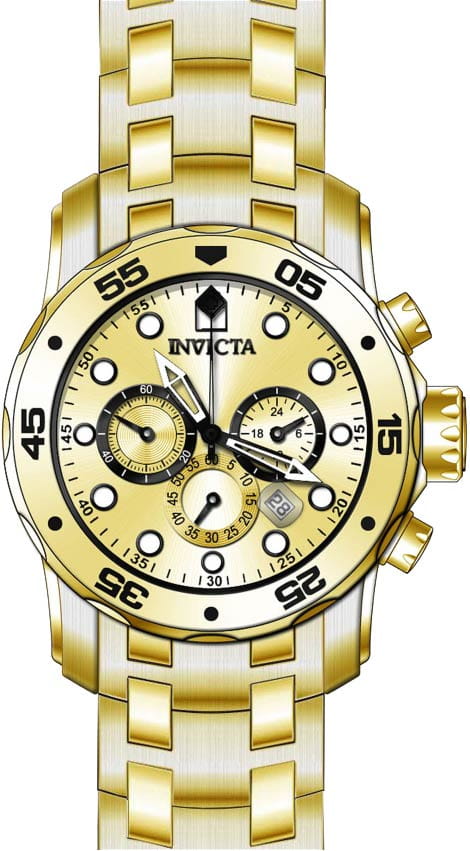 Invicta Invicta Pro Diver IN0074,  сша мужские часы на браслете нержавеющая сталь с ip-покрытием боковой вид