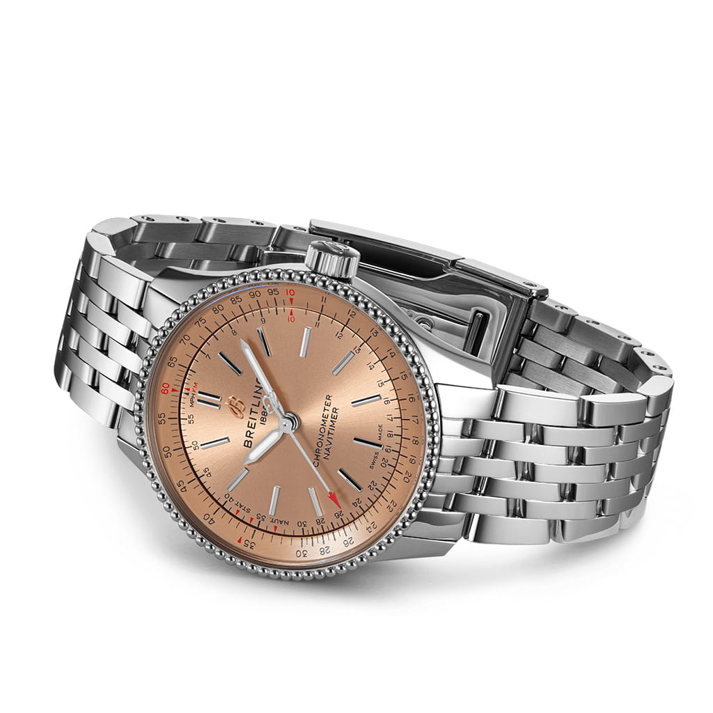 Breitling Breitling Navitimer Automatic 35 A17395201K1A1, navitimer швейцария женские часы на браслете нержавеющая сталь боковой вид