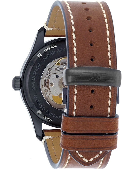 Victorinox Victorinox 241821,  швейцария мужские часы на браслете кожаный боковой вид