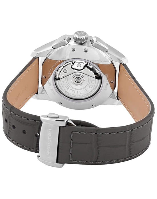 Hamilton Hamilton Jazzmaster Auto Chrono H32586881 механические мужские часы часы крупный план серый циферблата