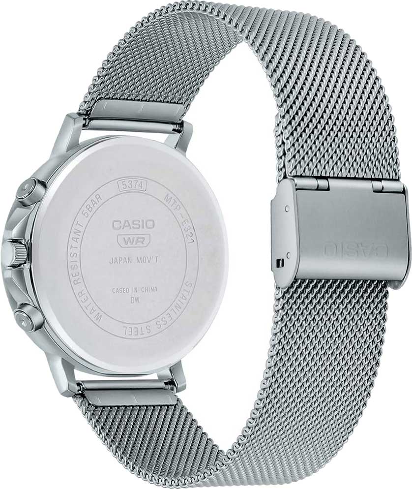 Casio Casio Collection MTP-E321M-2A, collection япония мужские часы на браслете нержавеющая сталь боковой вид