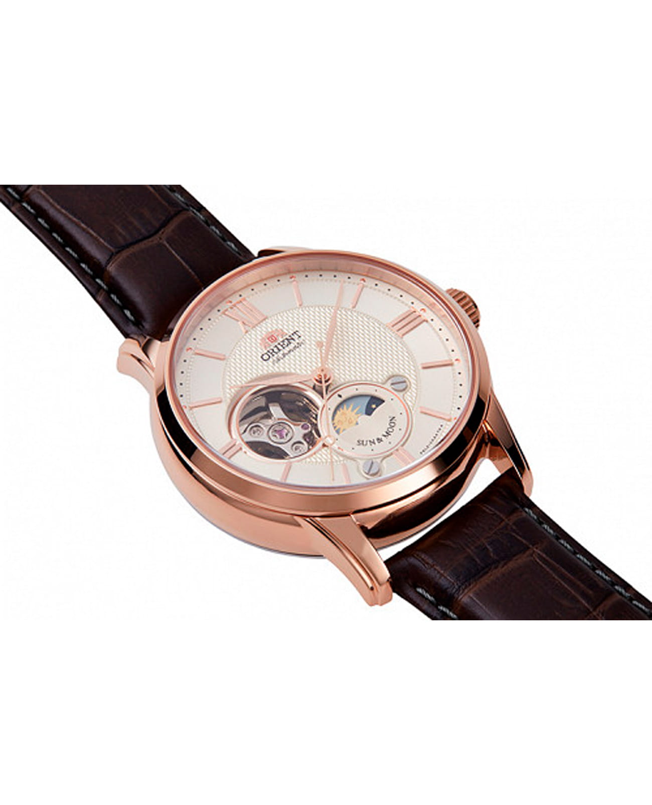 Оригинальные часы Orient Orient Sun & Moon RA-AS0002S (RN-AS0002S) в фирменной упаковке от производителя