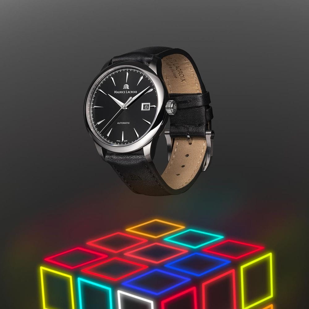 Maurice Lacroix Maurice Lacroix 1975 756008-SS001-330-2, eliros швейцария мужские часы на браслете кожаный боковой вид