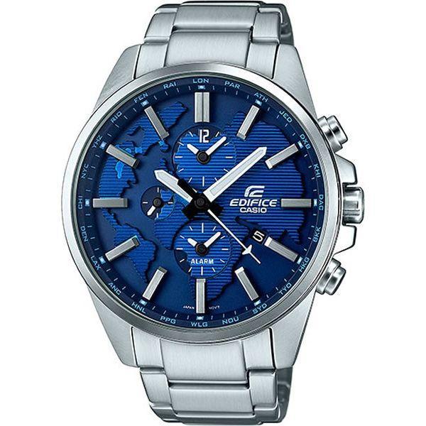 Casio Casio Edifice ETD-300D-2A  ETD-300D-2A кварцевые мужские часы синий циферблат, браслет нержавеющая сталь — вид спереди