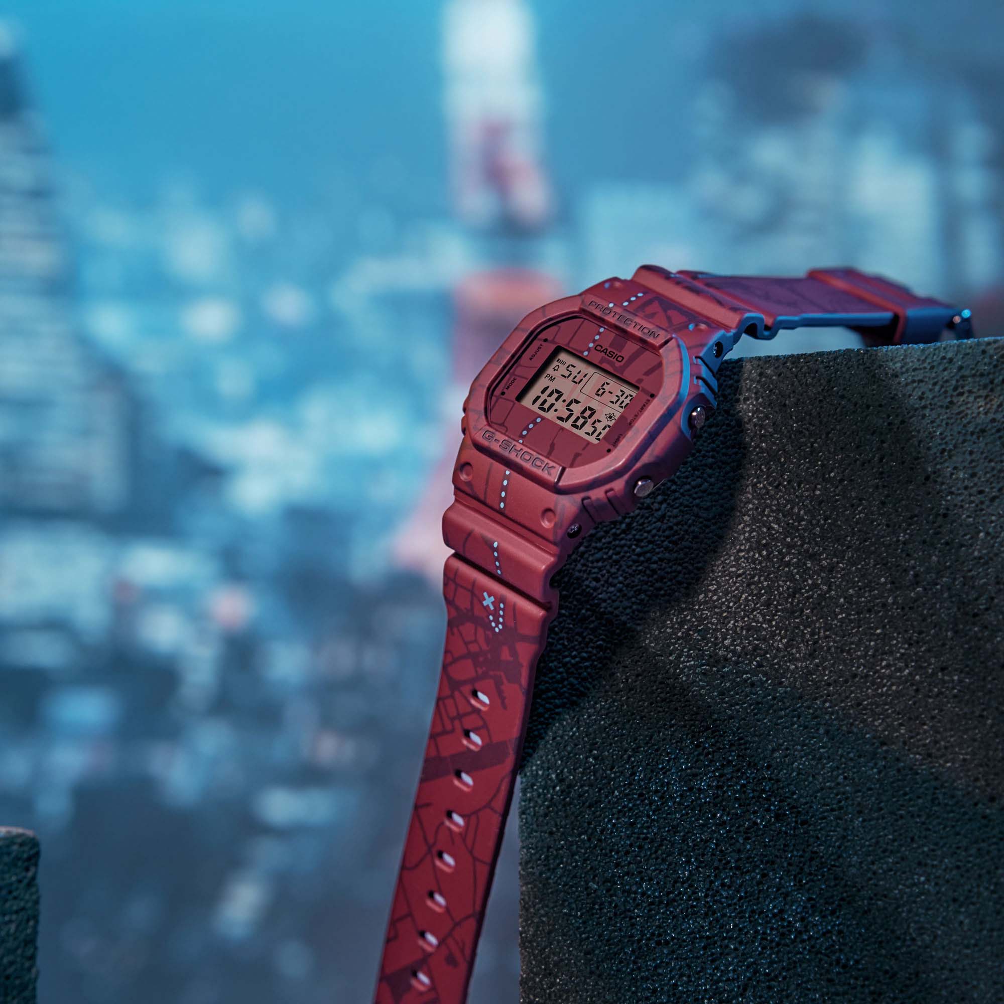 Casio Casio G-Shock DW-5600SBY-4DR (DW-5600SBY-4), g-shock япония мужские часы на браслете пластик боковой вид