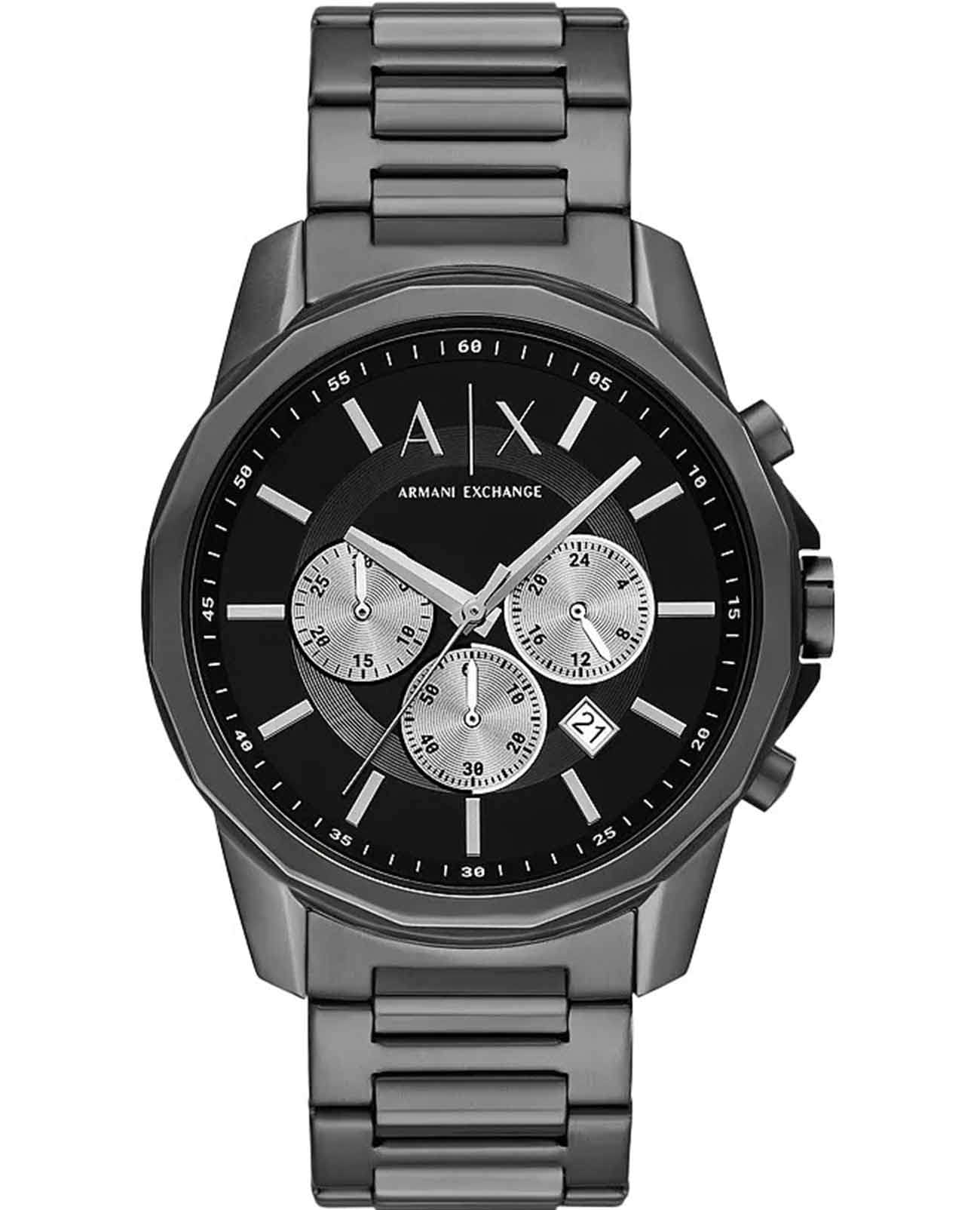 Armani Exchange Armani Exchange Banks AX1765  AX1765 кварцевые мужские часы черный циферблат, браслет нержавеющая сталь с ip-покрытием — вид спереди