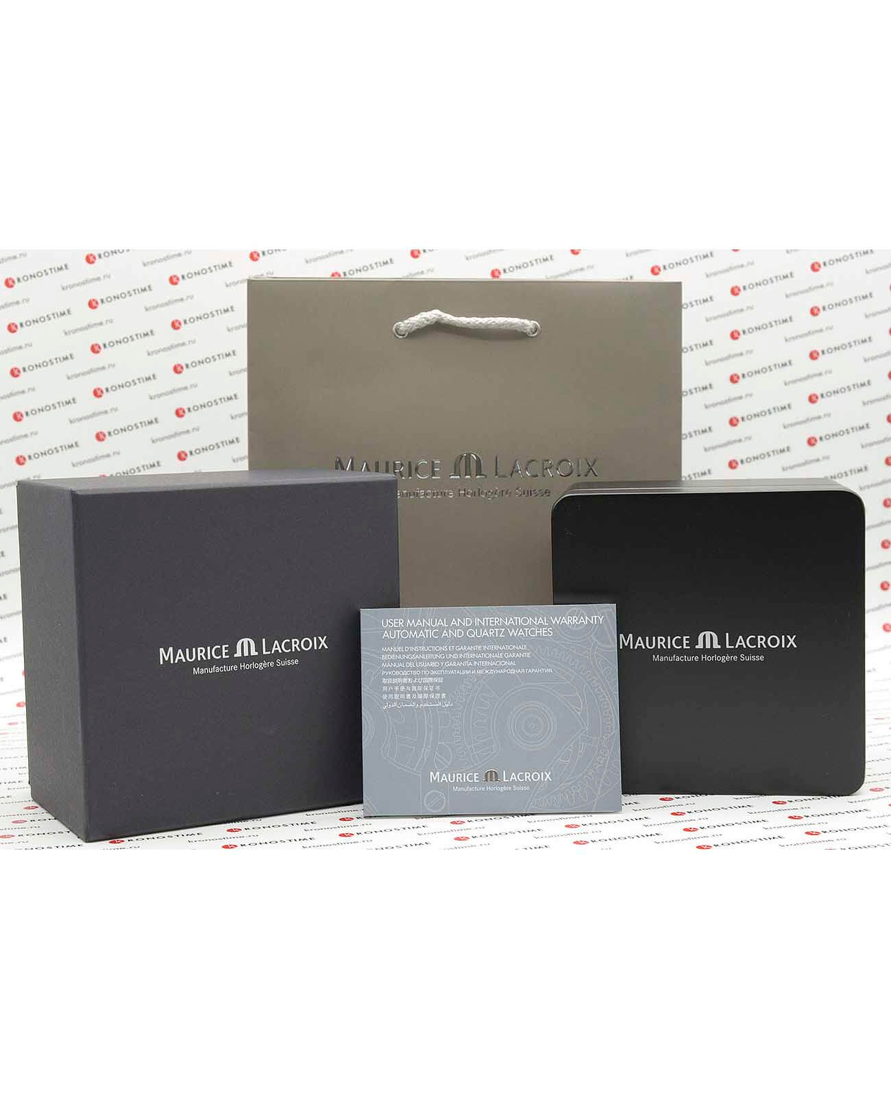 Maurice Lacroix Maurice Lacroix Aikon Chronograph AI1018-PVB21-330-1, aikon швейцария мужские часы на браслете кожаный боковой вид
