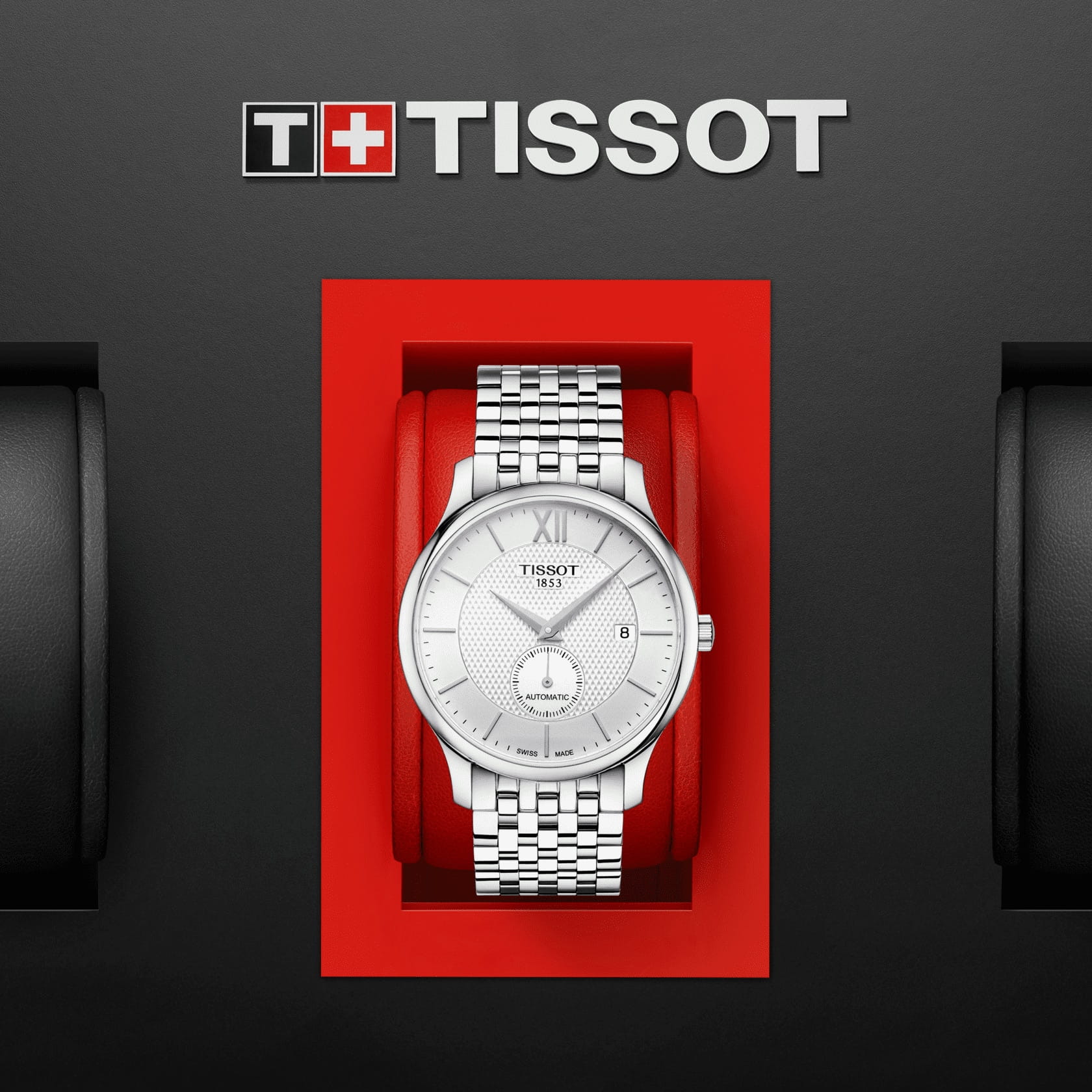 Оригинальные часы Tissot Tissot Tradition Automatic Small Second T063.428.11.038.00 механические калибр механизма eta 2825-2 общий вид