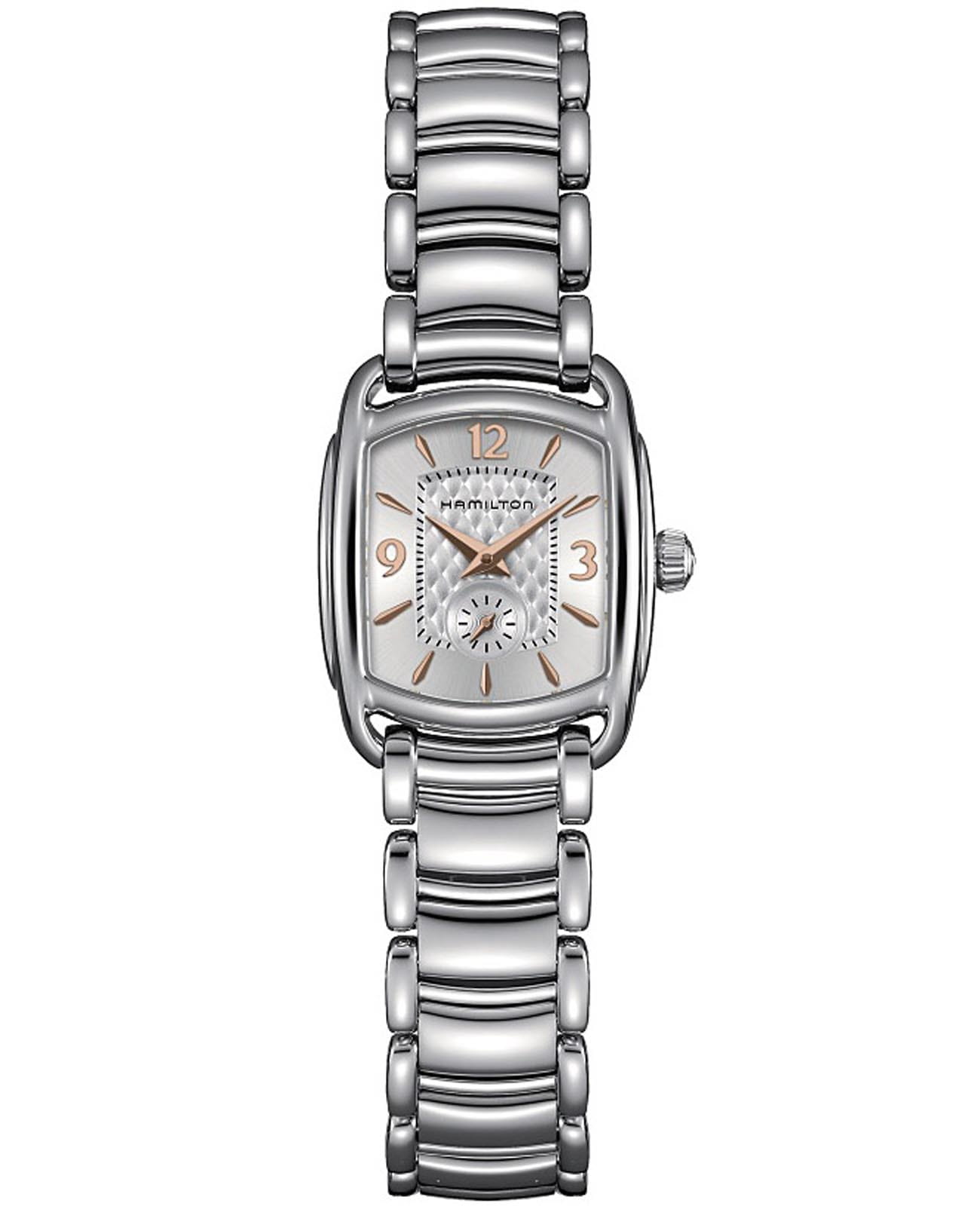 Hamilton Hamilton American Classics Bagley H12351155  H12351155 кварцевые женские часы серебристый циферблат, браслет нержавеющая сталь — вид спереди
