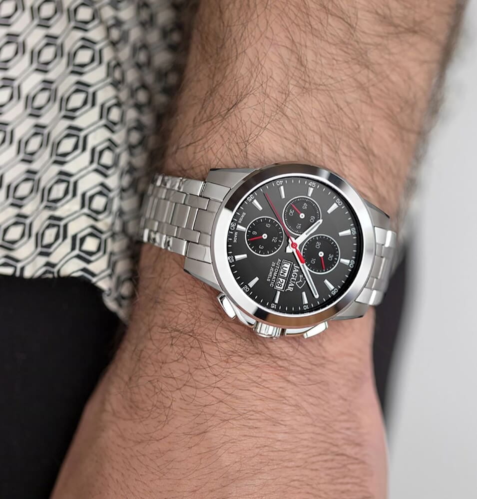 Jaguar Jaguar Le Chronographe J978/4 мужские часы черный циферблат на запястье
