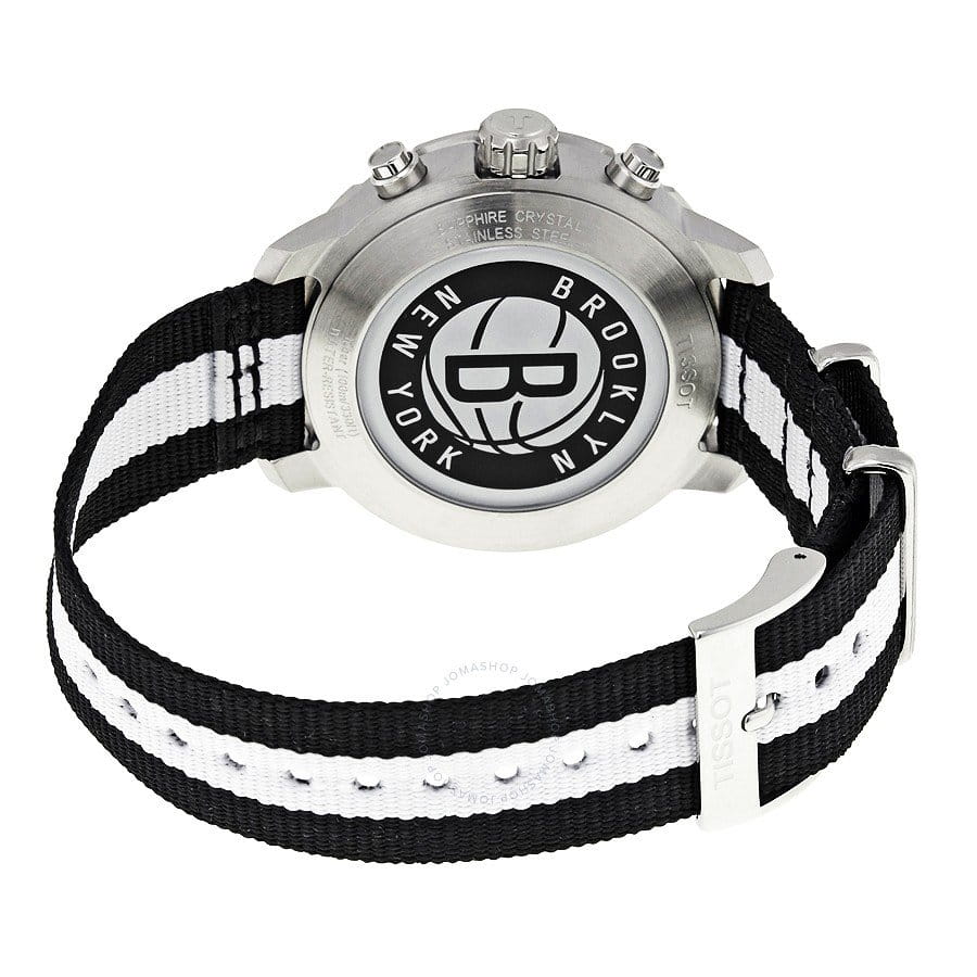 Оригинальные часы Tissot Tissot Quickster Chronograph NBA Brooklyn Nets T095.417.17.037.11 кварцевые калибр механизма eta g10.211 общий вид