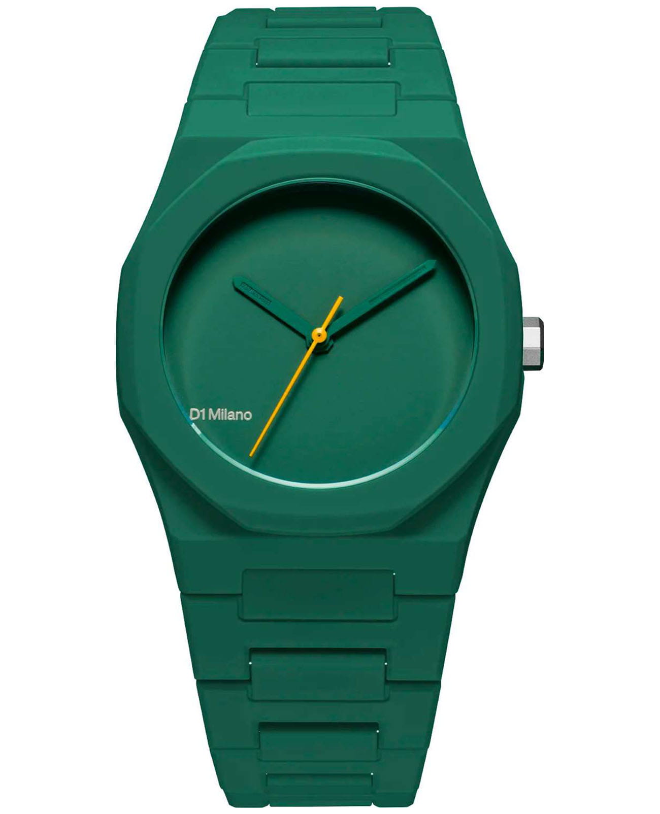 D1 Milano D1 Milano Polycarbon PCBU10  PCBU10 кварцевые мужские часы зеленый циферблат, браслет пластик — вид спереди