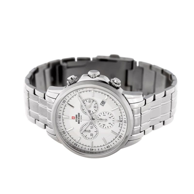 Swiss Military by Chrono Swiss Military by Chrono SM34052.02,  швейцария мужские часы на браслете нержавеющая сталь боковой вид