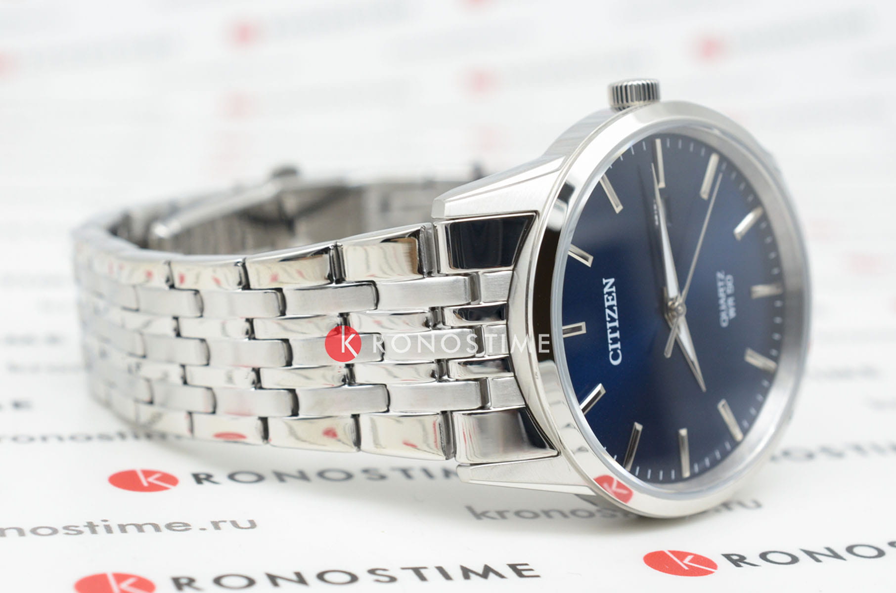 Citizen Citizen Basic BI5000-87L мужские часы синий циферблат на запястье