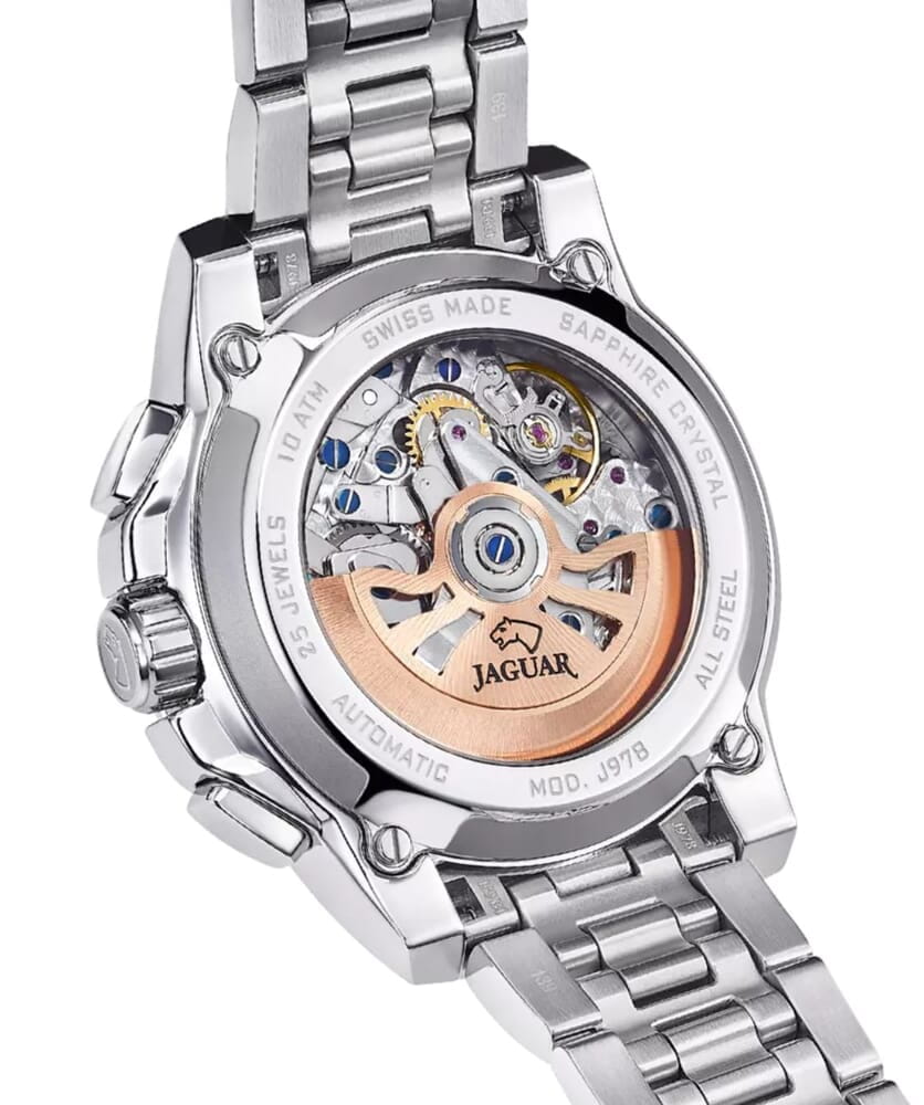 Jaguar Jaguar Le Chronographe J978/4,  швейцария мужские часы на браслете нержавеющая сталь боковой вид