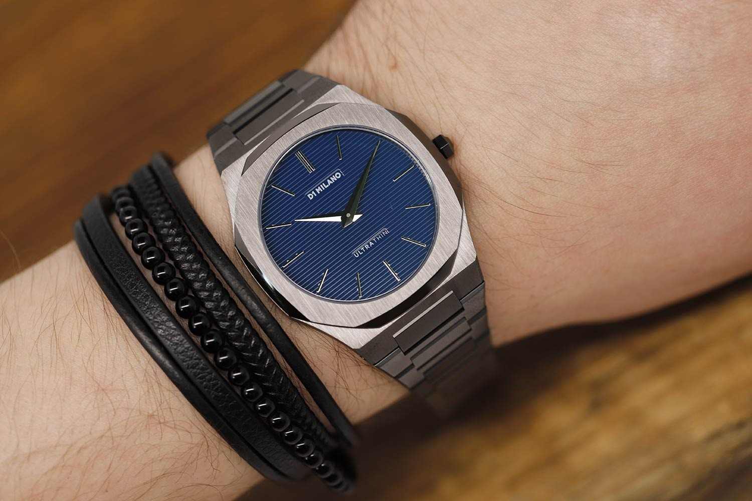 D1 Milano D1 Milano Ultra Thin UTBJ12 мужские часы синий циферблат на запястье