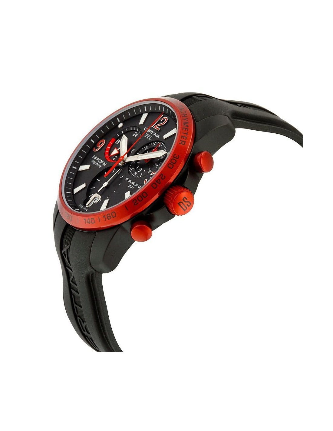 Certina Certina DS Podium Chronograph GMT Aluminium C001.639.97.057.02, ds podium швейцария мужские часы на браслете каучук боковой вид