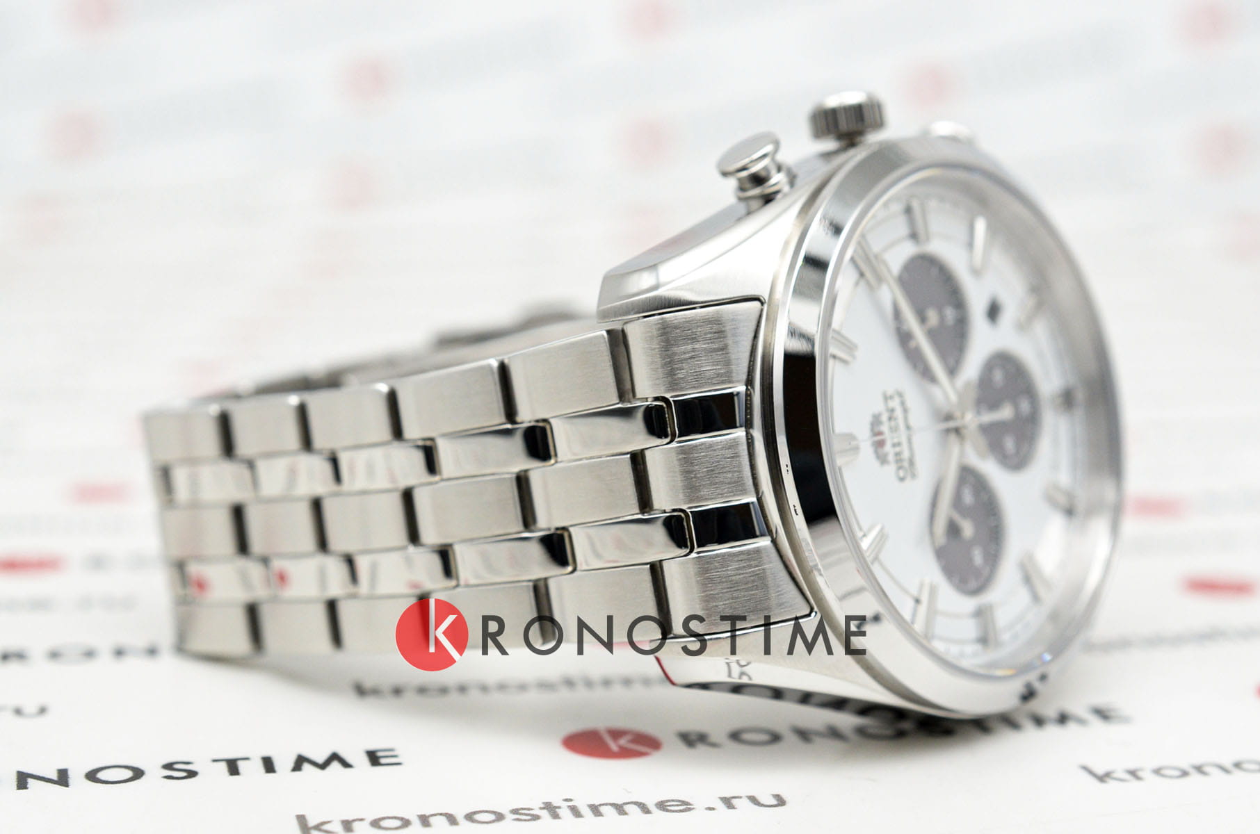 Orient Orient Chronograph RA-TX0305S (RN-TX0305S), chronograph япония мужские часы на браслете нержавеющая сталь боковой вид