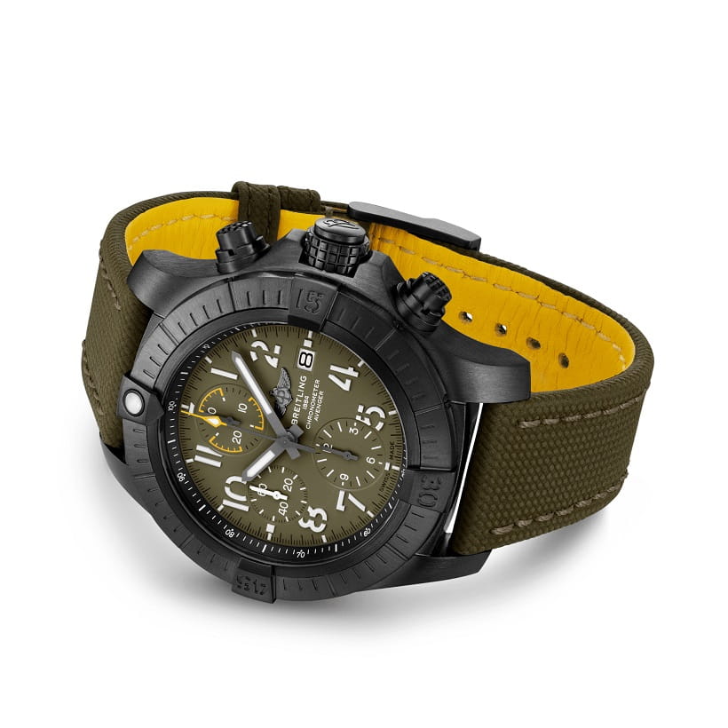 Breitling Breitling Avenger Chronograph 45 Night Mission V13317101L1X1, avenger швейцария мужские часы на браслете кожаный боковой вид