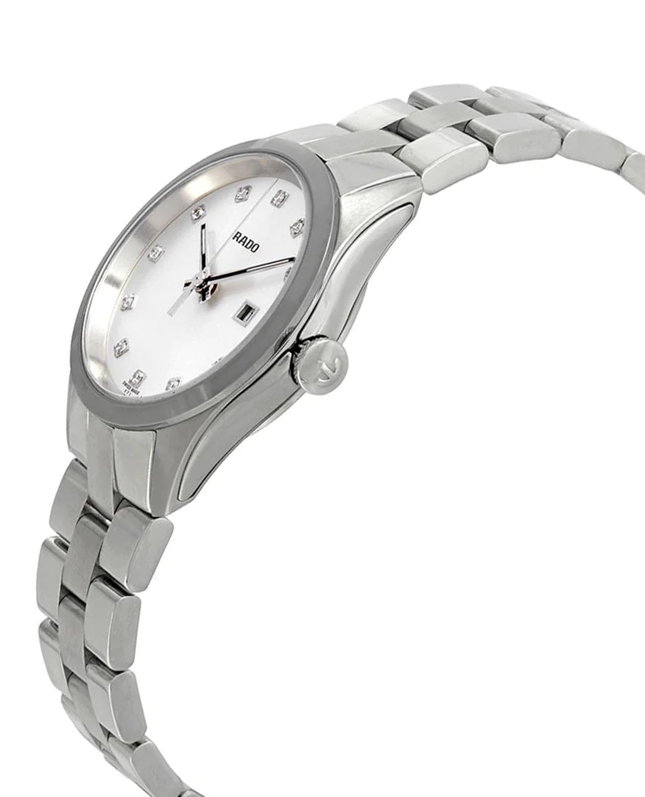 Rado Rado Hyperchrome R32110713, hyperchrome швейцария женские часы на браслете нержавеющая сталь боковой вид