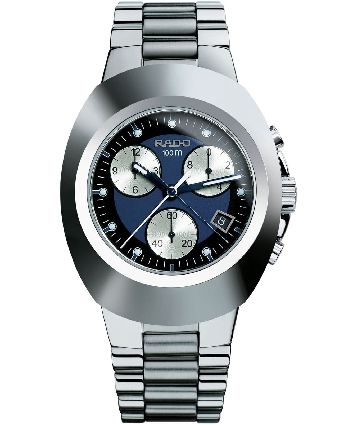 Rado Rado DiaStar Chronograph R12638173  R12638173 кварцевые мужские часы  циферблат, браслет нержавеющая сталь — вид спереди