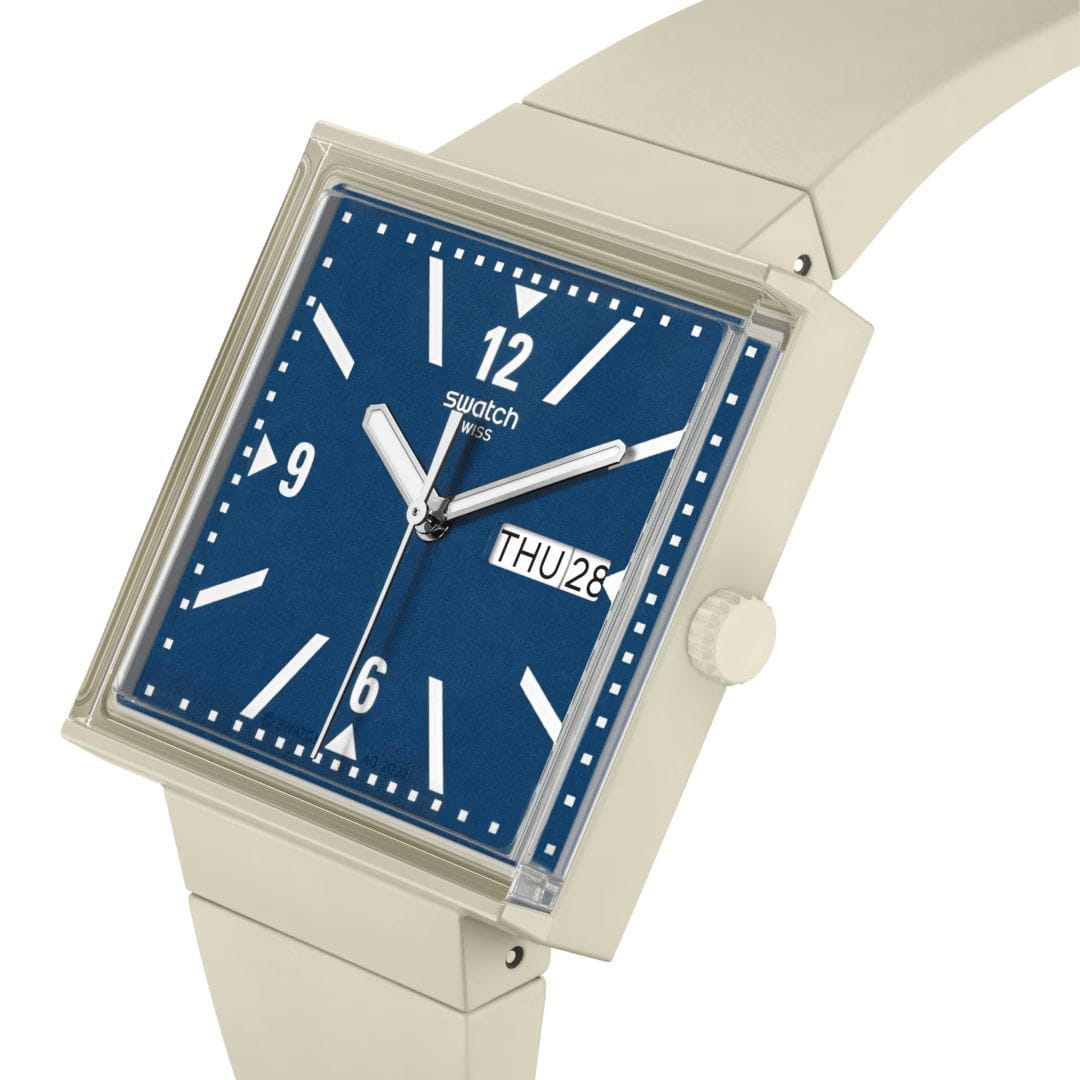 Swatch Swatch Square Bioceramic Standard SO34T700 , наручные мужские часы фото под углом