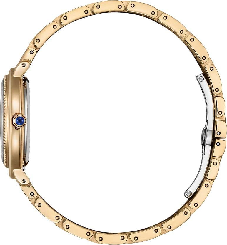 Citizen Citizen Citizen L EM1103-86Y,  япония женские часы на браслете нержавеющая сталь с ip-покрытием боковой вид