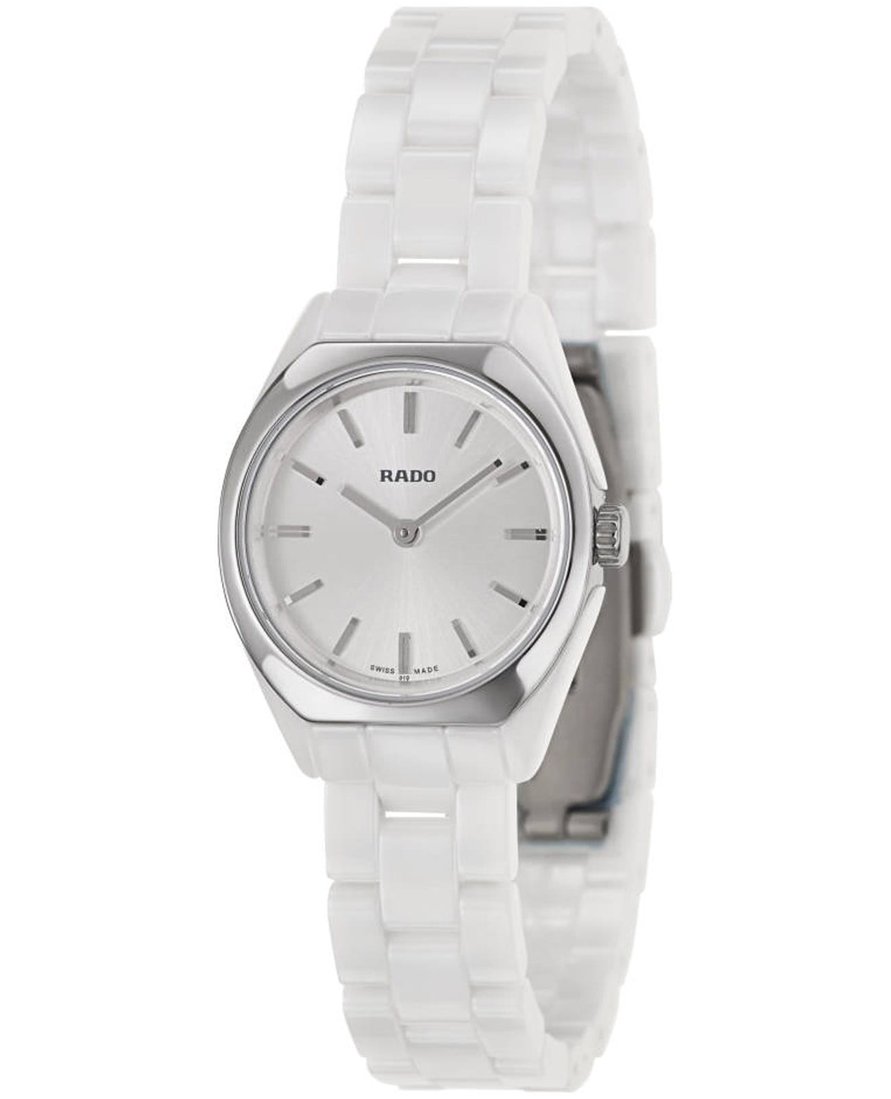 Rado Rado Specchio R31989107  R31989107 кварцевые женские часы белый циферблат, браслет керамика — вид спереди