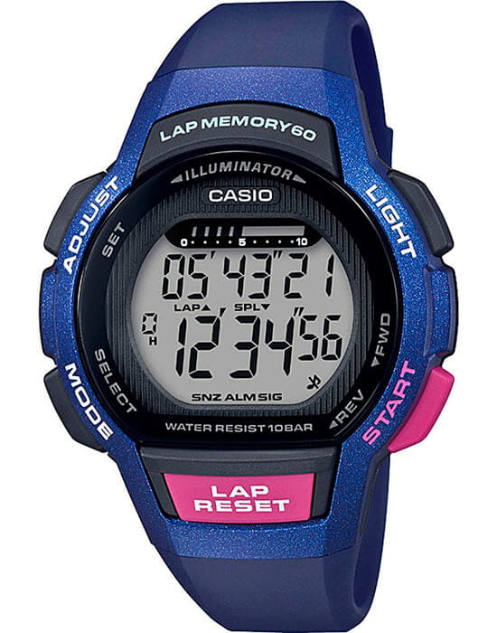 Casio Casio Collection LWS-1000H-2A  LWS-1000H-2AVEF кварцевые женские часы серый циферблат, браслет пластик — вид спереди