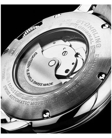 Stuhrling Stuhrling Heritage Depthmaster 1001.03  - задняя крышка сталь металл корпуса, сша часы