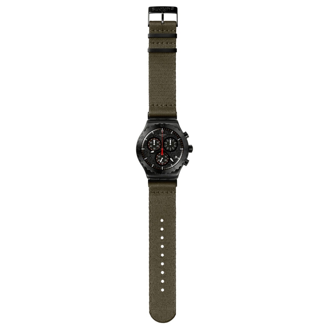 Swatch Swatch I New Chrono YVB416, gent швейцария мужские часы на браслете тканевый боковой вид