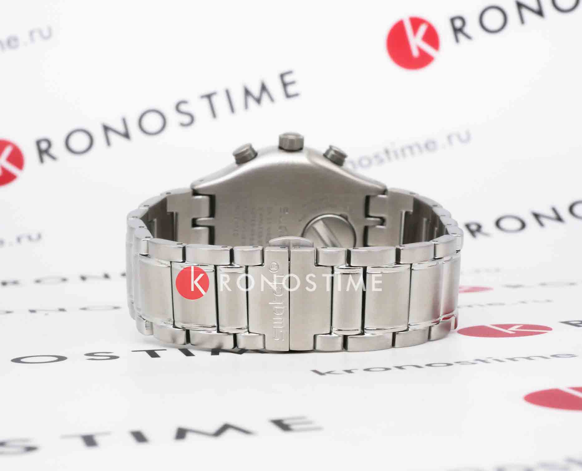 Swatch Swatch I New Chrono YVS496G женские часы синий циферблат на запястье
