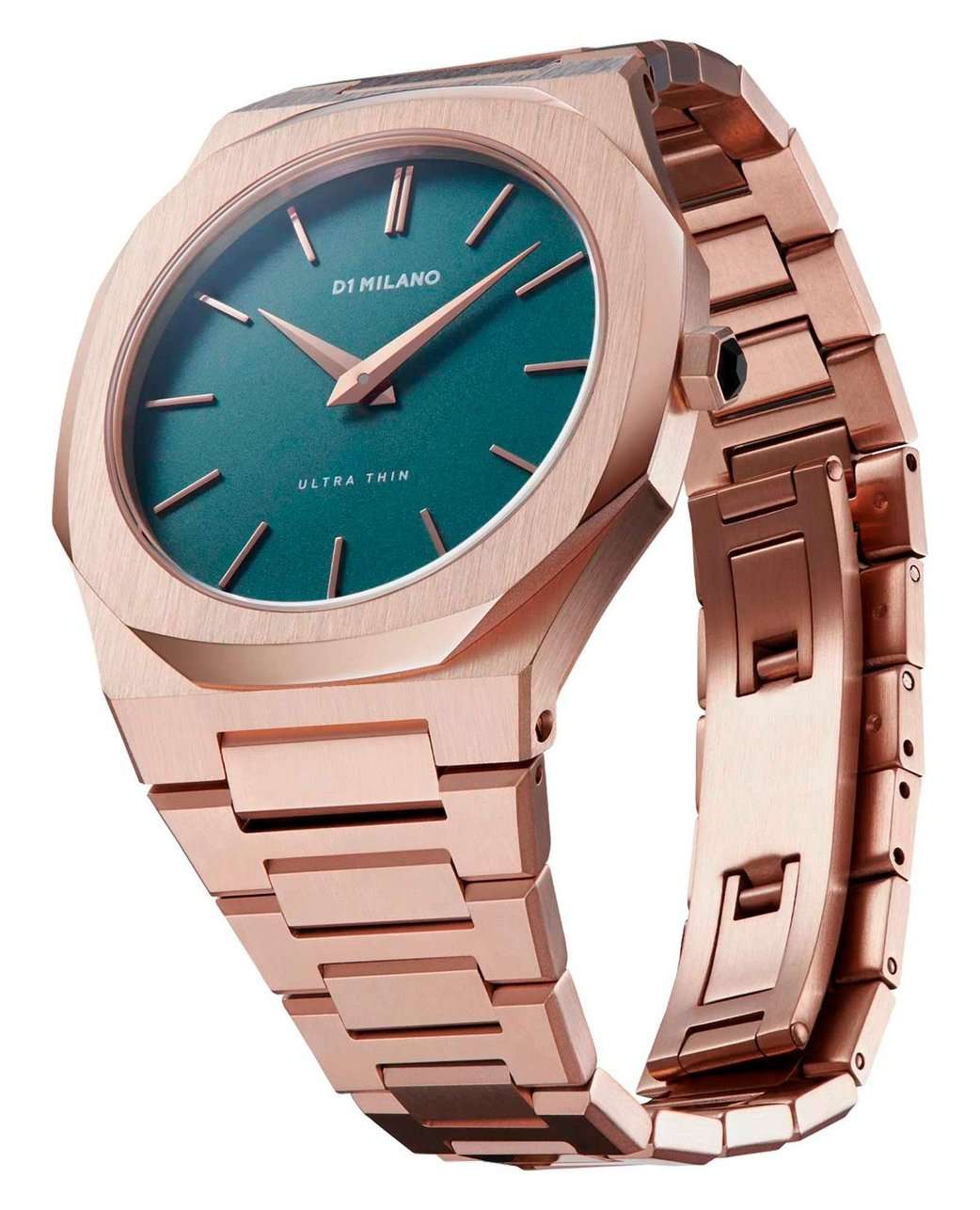 D1 Milano D1 Milano Ultra Thin UTBU02 кварцевые мужские часы часы крупный план зеленый циферблата