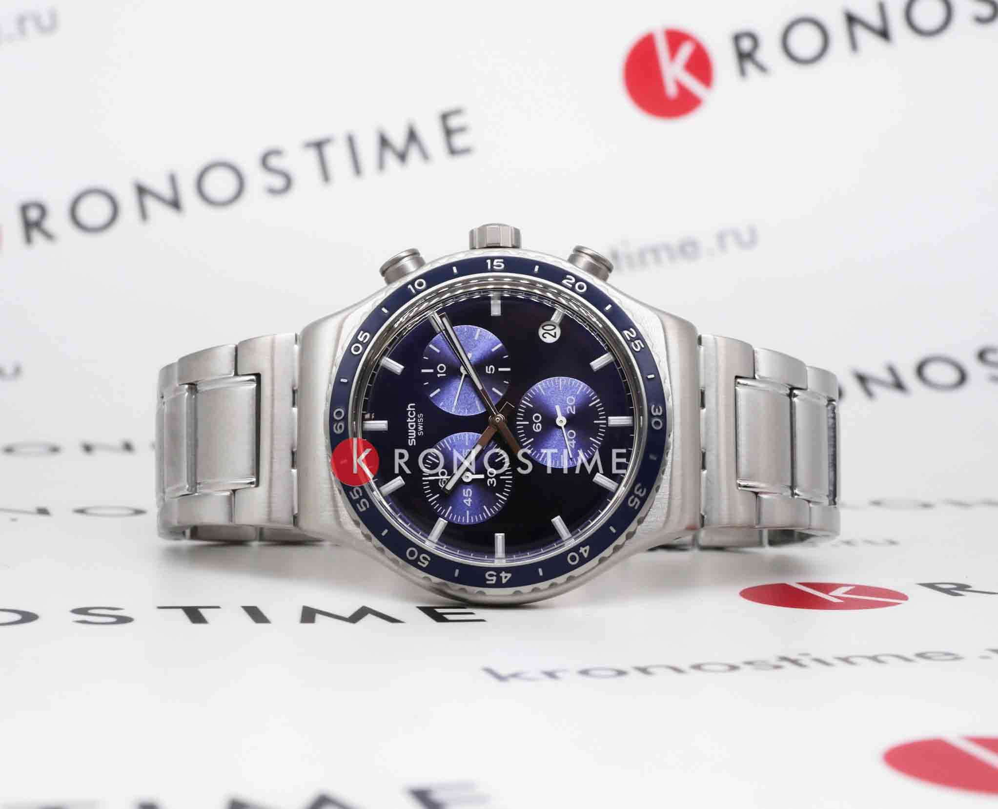 Swatch Swatch I New Chrono YVS496G , наручные женские часы фото под углом